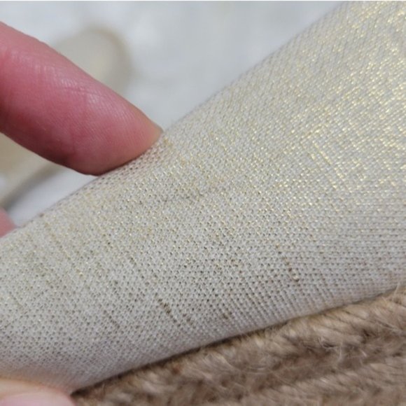 Merona Ivory Metallic Round Toe Slip-on Espadrille Wedge - Picture 8 of 11